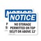 Signmission No Storage Permitted On Top Shelf Or Above 12', 24 in W x Rectangle, Plastic OS-2PACK-NS-P-1824-L-14864 - alternate 1